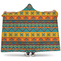 Native Indian Inspired Pattern Print Hooded Blanket