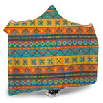 Native Indian Inspired Pattern Print Hooded Blanket