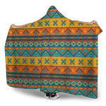 Native Indian Inspired Pattern Print Hooded Blanket