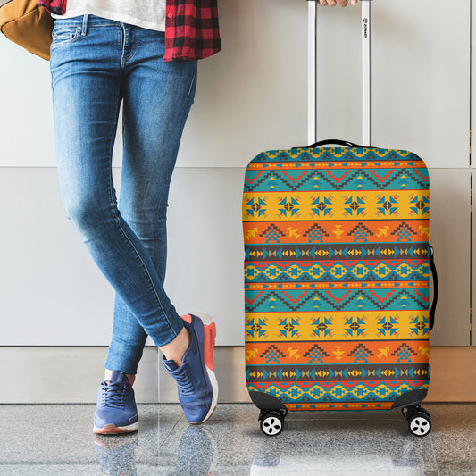 Native Indian Inspired Pattern Print Luggage Cover