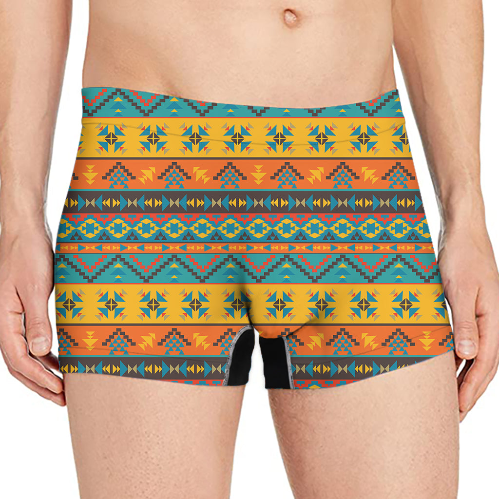 Native Indian Inspired Pattern Print Men's Boxer Briefs