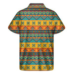 Native Indian Inspired Pattern Print Men's Short Sleeve Shirt