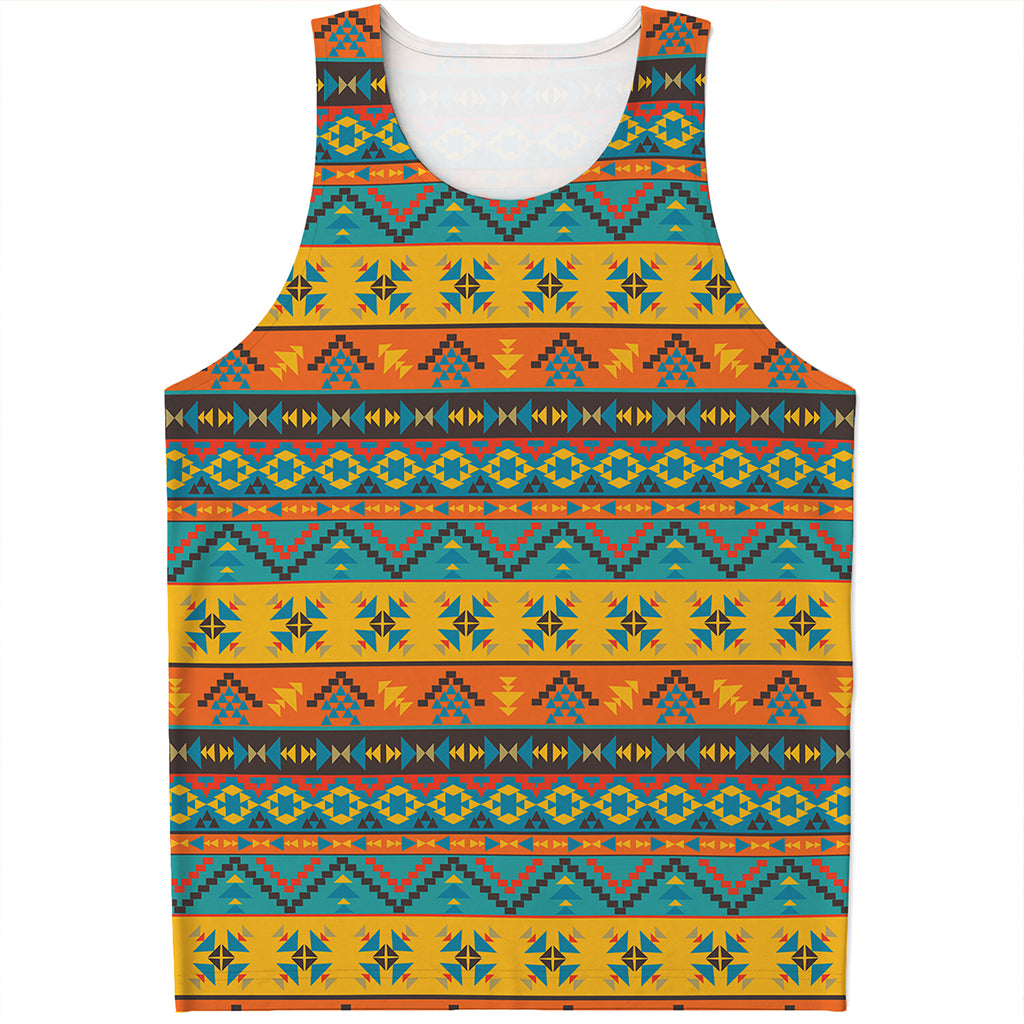 Native Indian Inspired Pattern Print Men's Tank Top