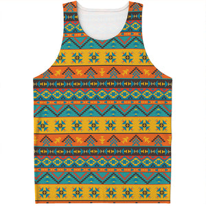 Native Indian Inspired Pattern Print Men's Tank Top