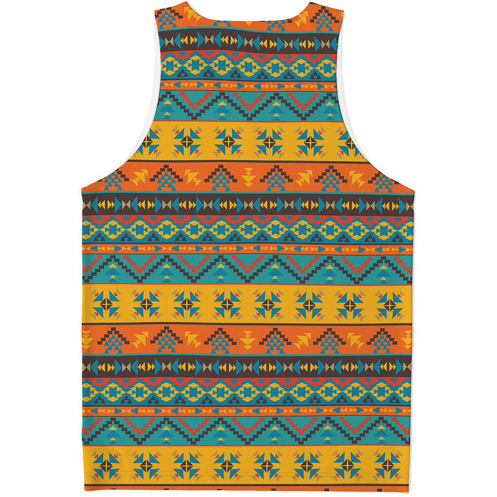 Native Indian Inspired Pattern Print Men's Tank Top