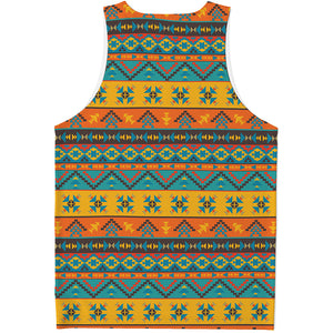 Native Indian Inspired Pattern Print Men's Tank Top