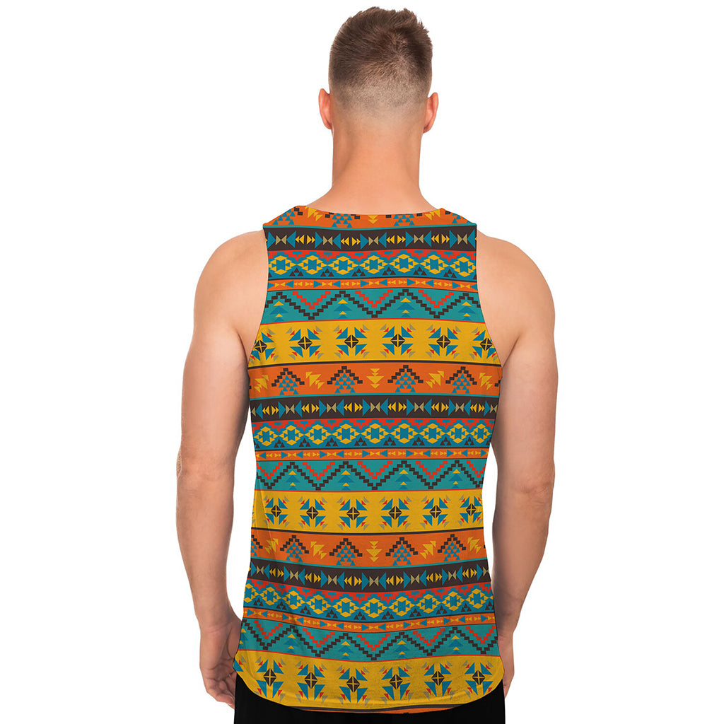 Native Indian Inspired Pattern Print Men's Tank Top