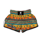 Native Indian Inspired Pattern Print Muay Thai Boxing Shorts