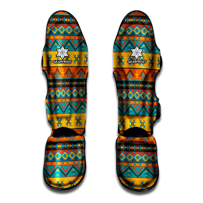 Native Indian Inspired Pattern Print Muay Thai Shin Guard