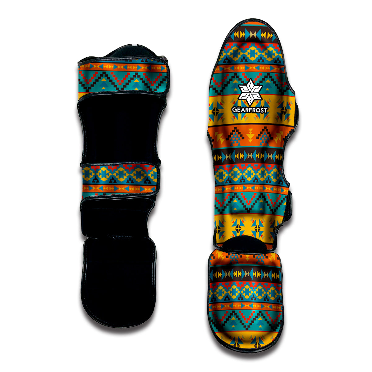 Native Indian Inspired Pattern Print Muay Thai Shin Guard