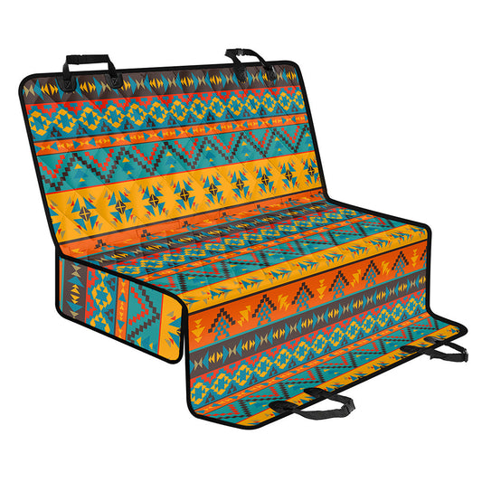 Native Indian Inspired Pattern Print Pet Car Back Seat Cover