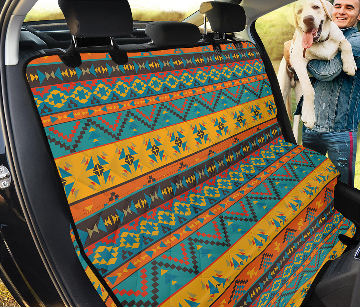 Native Indian Inspired Pattern Print Pet Car Back Seat Cover