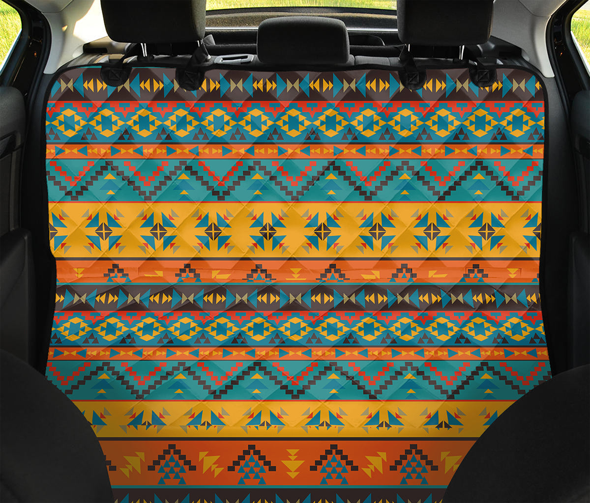 Native Indian Inspired Pattern Print Pet Car Back Seat Cover