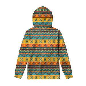 Native Indian Inspired Pattern Print Pullover Hoodie