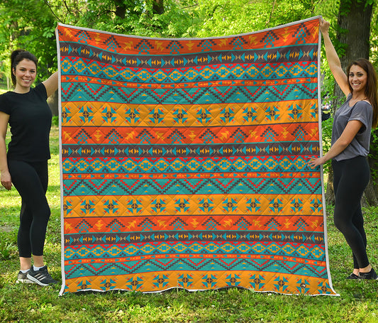 Native Indian Inspired Pattern Print Quilt