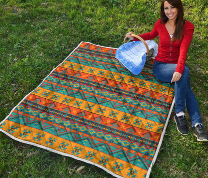 Native Indian Inspired Pattern Print Quilt