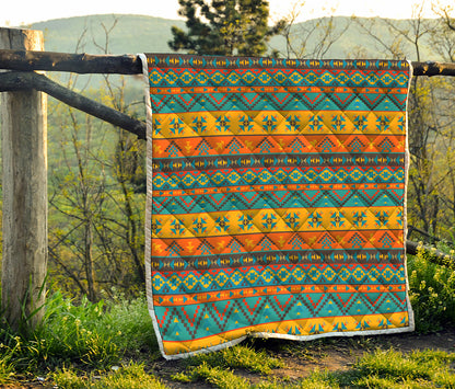 Native Indian Inspired Pattern Print Quilt
