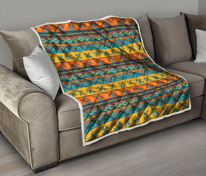 Native Indian Inspired Pattern Print Quilt