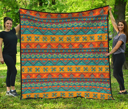 Native Indian Inspired Pattern Print Quilt