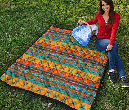 Native Indian Inspired Pattern Print Quilt