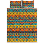 Native Indian Inspired Pattern Print Quilt Bed Set