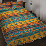 Native Indian Inspired Pattern Print Quilt Bed Set
