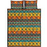 Native Indian Inspired Pattern Print Quilt Bed Set
