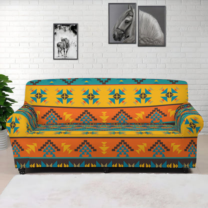 Native Indian Inspired Pattern Print Sofa Cover