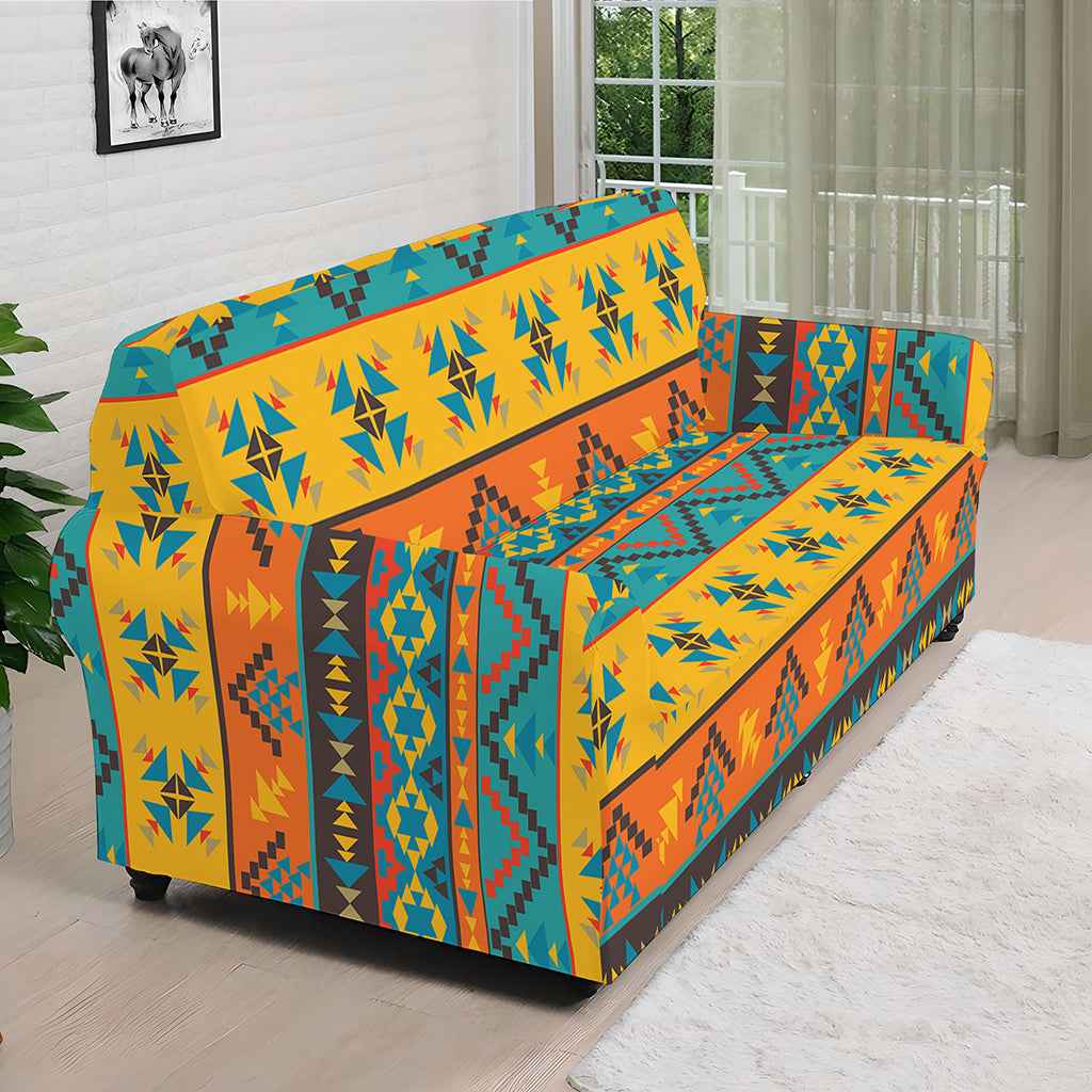 Native Indian Inspired Pattern Print Sofa Cover