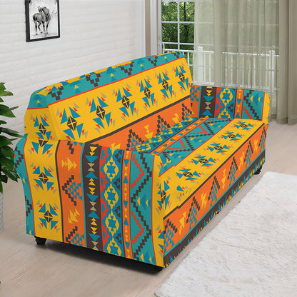 Native Indian Inspired Pattern Print Sofa Cover