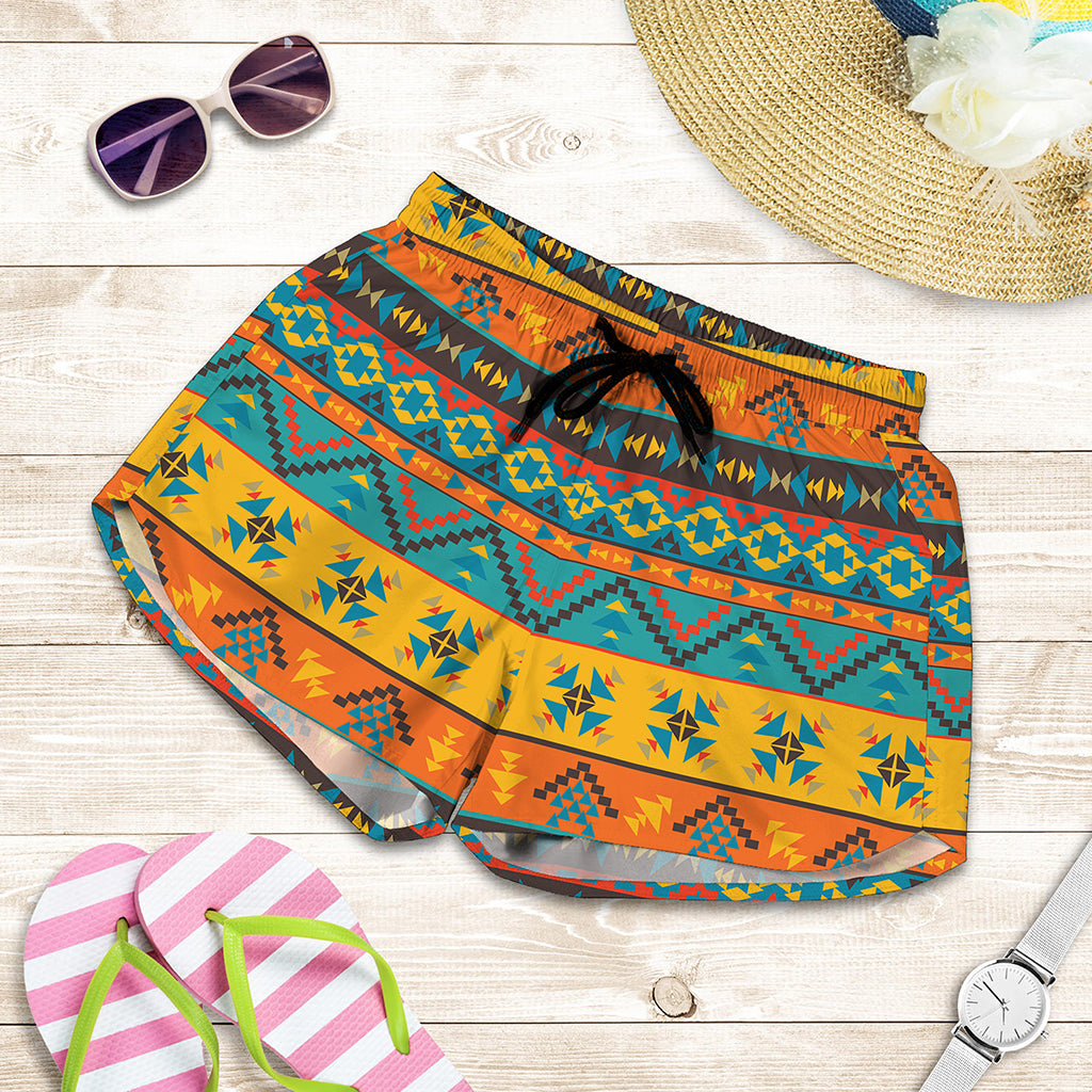 Native Indian Inspired Pattern Print Women's Shorts