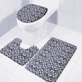Native Indian Navajo Pattern Print 3 Piece Bath Mat Set