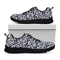 Native Indian Navajo Pattern Print Black Running Shoes