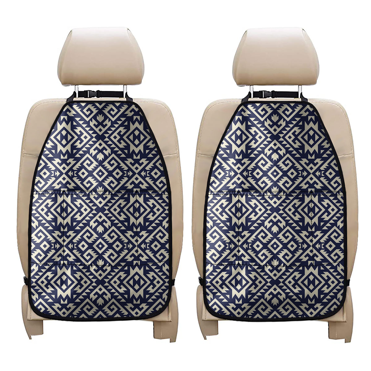 Native Indian Navajo Pattern Print Car Seat Organizers