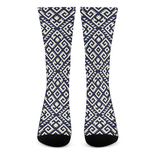 Native Indian Navajo Pattern Print Crew Socks