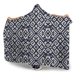 Native Indian Navajo Pattern Print Hooded Blanket