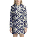 Native Indian Navajo Pattern Print Pullover Hoodie Dress