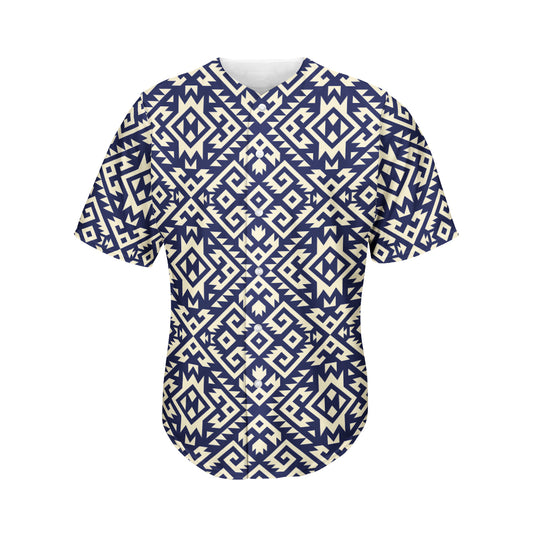 Native Indian Navajo Pattern Print Men's Baseball Jersey
