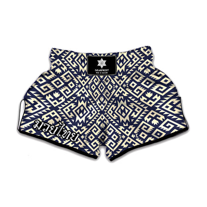 Native Indian Navajo Pattern Print Muay Thai Boxing Shorts