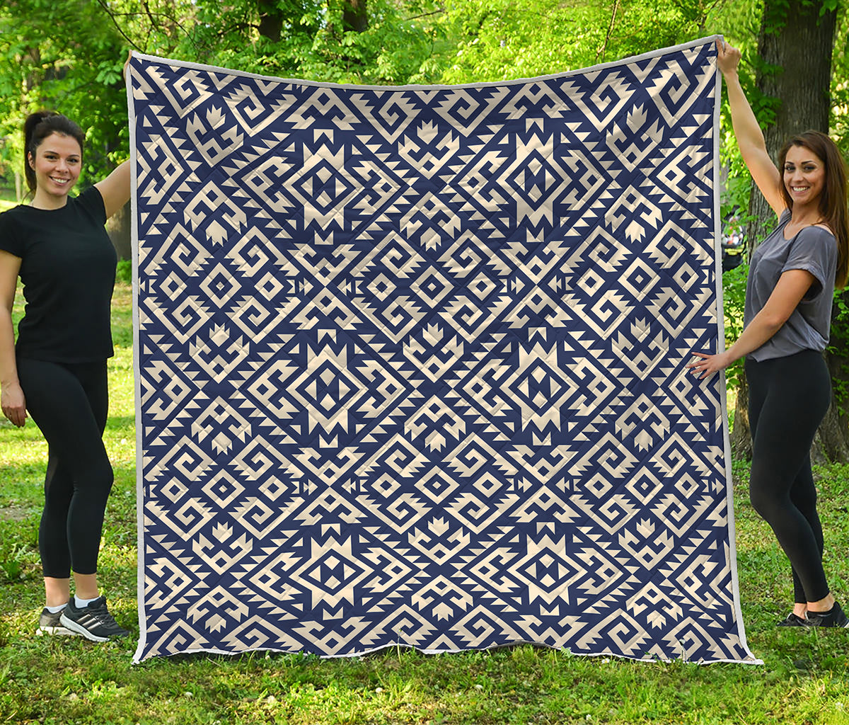Native Indian Navajo Pattern Print Quilt