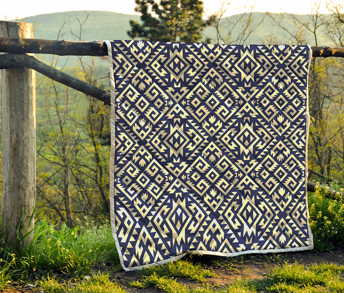 Native Indian Navajo Pattern Print Quilt
