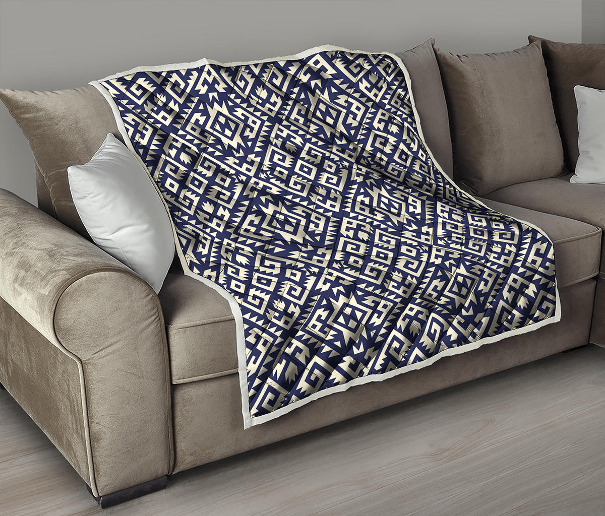 Native Indian Navajo Pattern Print Quilt