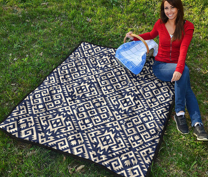 Native Indian Navajo Pattern Print Quilt
