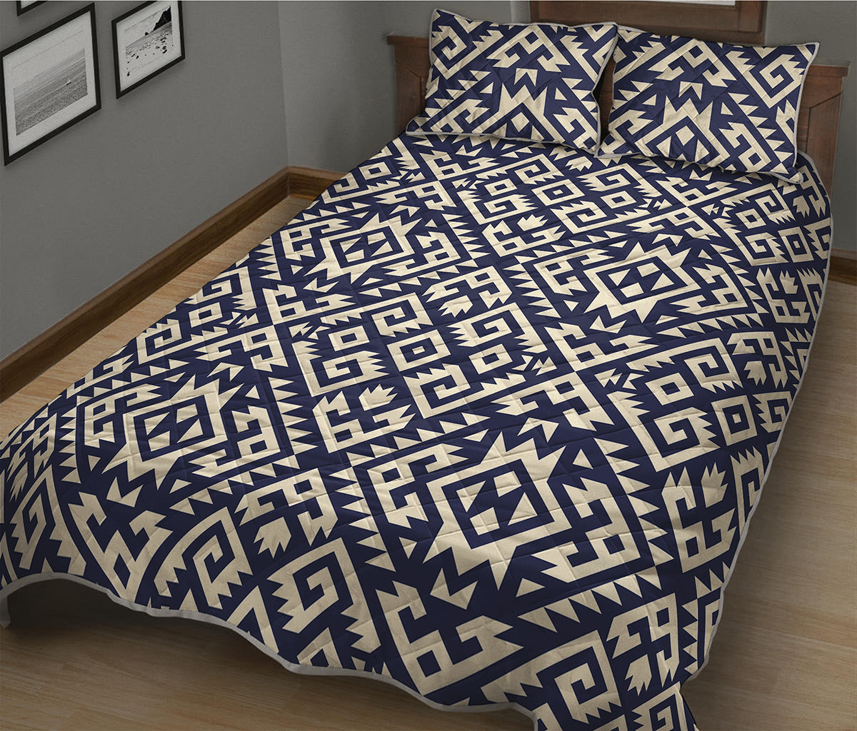Native Indian Navajo Pattern Print Quilt Bed Set
