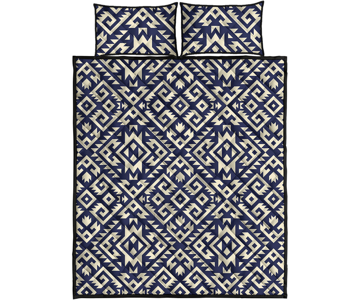 Native Indian Navajo Pattern Print Quilt Bed Set
