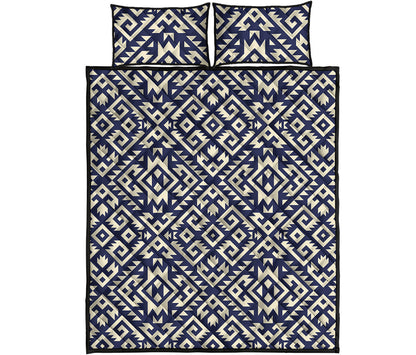 Native Indian Navajo Pattern Print Quilt Bed Set