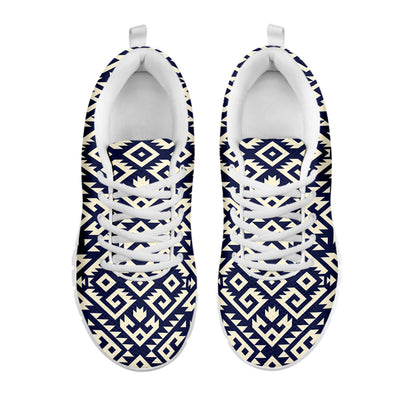 Native Indian Navajo Pattern Print White Sneakers