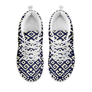 Native Indian Navajo Pattern Print White Sneakers
