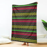 Native Indian Tribal Pattern Print Blanket