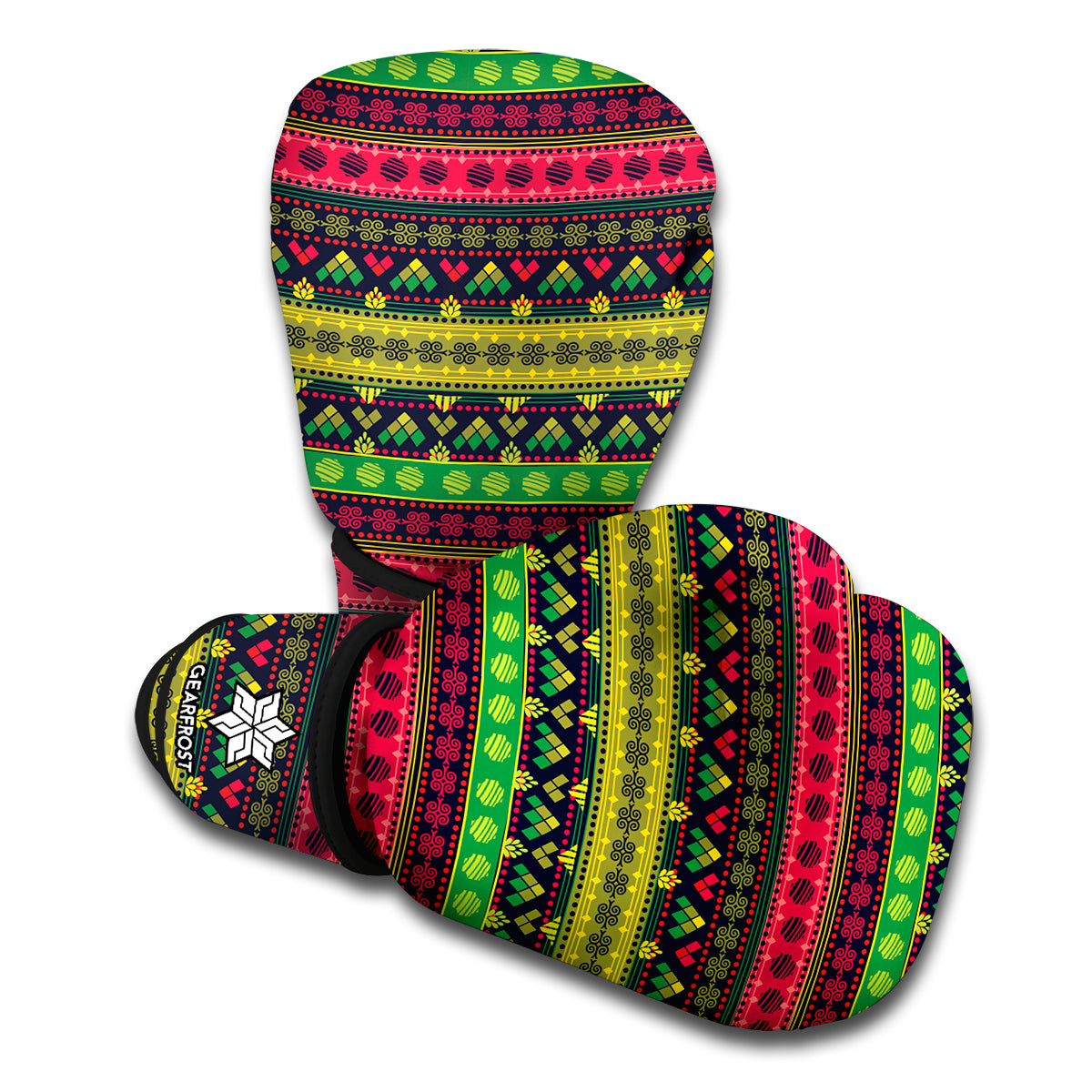 Native Indian Tribal Pattern Print Boxing Gloves